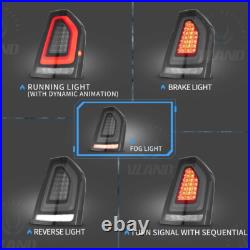 VLAND Pair Smoky LED Tail Lights For 2011-2014 Chrysler 300 WithStartup Animation