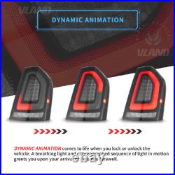 VLAND Pair Smoky LED Tail Lights For 2011-2014 Chrysler 300 WithStartup Animation