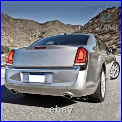 VLAND Pair Smoky LED Tail Lights For 2011-2014 Chrysler 300 WithStartup Animation