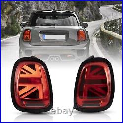 VLAND Red Full LED Tail Lights For Mini Cooper F55 F56 F57 2014-2022 Rear Lamps