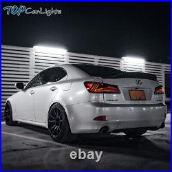 VLAND Red LED Tail Lights For Lexus IS250 350 ISF 2006-2013 WithStart-up Animation