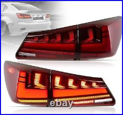 VLAND Red LED Tail Lights For Lexus IS250 IS350 ISF 2006-13 withStart-UP Animation