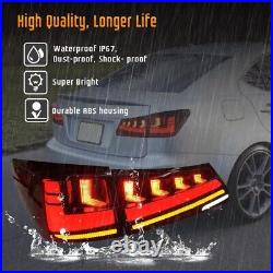 VLAND Red LED Tail Lights For Lexus IS250 IS350 ISF 2006-13 withStart-UP Animation