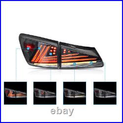 VLAND SMOKED LED Tail Lights For Lexus IS250 350 ISF 2006-13 withStartup Animation