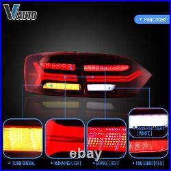 VLAND Set LED Tail LightS For 2011-2014 Volkswagen VW JETTA MK6 Red Lens