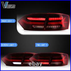 VLAND Set LED Tail LightS For 2011-2014 Volkswagen VW JETTA MK6 Red Lens