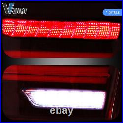 VLAND Set LED Tail LightS For 2011-2014 Volkswagen VW JETTA MK6 Red Lens