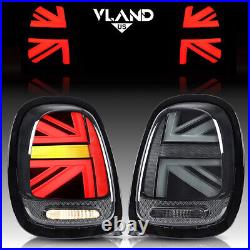 VLAND Smoke Black LED Tail Lights Assembly For 2014-2022 Mini Cooper F55 F56 F57