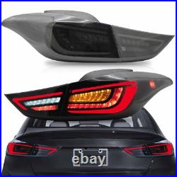 VLAND Smoke LED Tail Lights Fit 2011-2016 Hyundai Elantra Sequential Rear Lamps