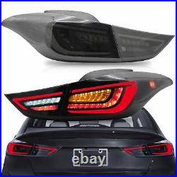 VLAND Smoke LED Tail Lights For 2011-2016 Hyundai Elantra Sequential Rear Lamps