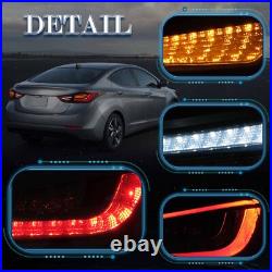 VLAND Smoke LED Tail Lights For 2011-2016 Hyundai Elantra Sequential Rear Lamps