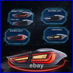VLAND Smoke LED Tail Lights For 2011-2016 Hyundai Elantra Sequential Rear Lamps