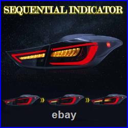 VLAND Smoke LED Tail Lights For 2011-2016 Hyundai Elantra Sequential Rear Lamps