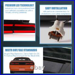 VLAND Smoked LED Tail Lights For 2008-14 Dodge Challenger withSequential Indicator