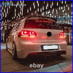 VLAND Smoked LED Tail Lights For 2010-2014 Volkswagen VW Golf 6 MK6 withSequential