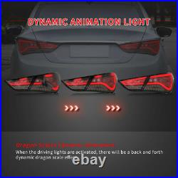VLAND Smoked LED Tail Lights For 2011-2014 Hyundai Sonata WithSequential Signals