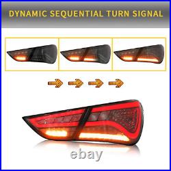 VLAND Smoked LED Tail Lights For 2011-2014 Hyundai Sonata WithSequential Signals