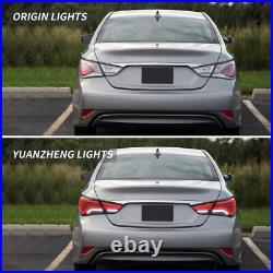 VLAND Smoked LED Tail Lights For 2011-2014 Hyundai Sonata WithSequential Signals