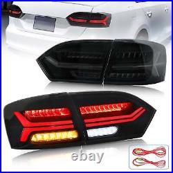 VLAND Smoked LED Tail Lights For 2011-2014 Volkswagen Jetta MK6 WithSequential