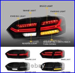 VLAND Smoked LED Tail Lights For 2011-2014 Volkswagen Jetta MK6 WithSequential