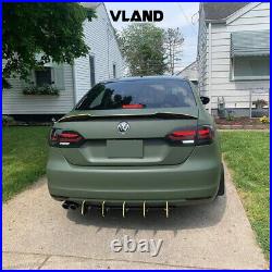 VLAND Smoked LED Tail Lights For 2011-2014 Volkswagen Jetta MK6 WithSequential