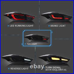 VLAND Smoked LED Tail Lights For 2011-2016 Hyundai Elantra Sequential Rear Lamps