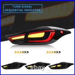 VLAND Smoked LED Tail Lights For 2011-2016 Hyundai Elantra Sequential Rear Lamps
