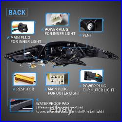 VLAND Smoked LED Tail Lights For 2011-2016 Hyundai Elantra Sequential Rear Lamps
