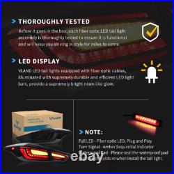 VLAND Smoked LED Tail Lights For 2011-2016 Hyundai Elantra Sequential Rear Lamps