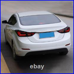 VLAND Smoked LED Tail Lights For 2011-2016 Hyundai Elantra Sequential Rear Lamps