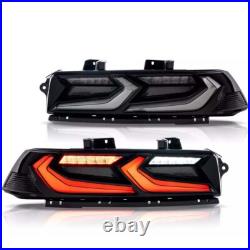 VLAND Smoked LED Tail Lights For 2014-2015 Chevrolet Chevy Camaro Rear Lamps L+R