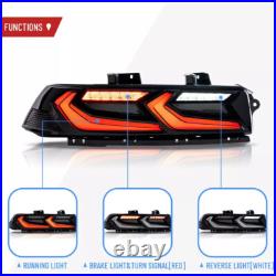 VLAND Smoked LED Tail Lights For 2014-2015 Chevrolet Chevy Camaro Rear Lamps L+R