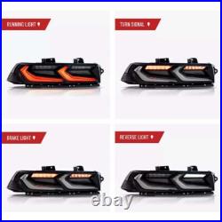 VLAND Smoked LED Tail Lights For 2014-2015 Chevrolet Chevy Camaro Rear Lamps L+R