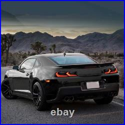 VLAND Smoked LED Tail Lights For 2014-2015 Chevrolet Chevy Camaro Rear Lamps L+R