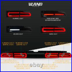 VLAND Smoked LED Tail Lights For Dodge Challenger 2008-2014 Sequential Indicator
