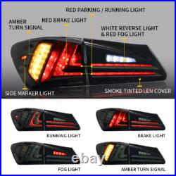 VLAND Smoked LED Tail Lights For Lexus IS250 IS350 ISF IS 2006-2013 withSequential