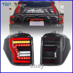 VLAND Smoked LED Tail Lights For Toyota 4Runner 2010-2023 WithStart-up Animation