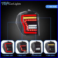 VLAND Smoked LED Tail Lights For Toyota 4Runner 2010-2023 WithStart-up Animation