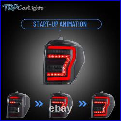 VLAND Smoked LED Tail Lights For Toyota 4Runner 2010-2023 WithStart-up Animation