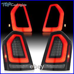 VLAND Smoked LED Tail Lights withDRL Animation For 2011-14 Chrysler 300 Rear Lamps