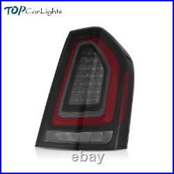 VLAND Smoked LED Tail Lights withDRL Animation For 2011-14 Chrysler 300 Rear Lamps