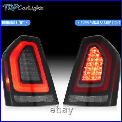 VLAND Smoked LED Tail Lights withDRL Animation For 2011-14 Chrysler 300 Rear Lamps