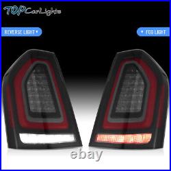 VLAND Smoked LED Tail Lights withDRL Animation For 2011-14 Chrysler 300 Rear Lamps