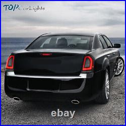 VLAND Smoked LED Tail Lights withDRL Animation For 2011-14 Chrysler 300 Rear Lamps