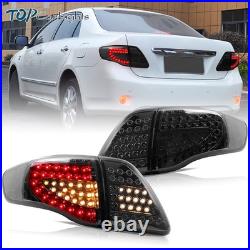 VLAND Smoked LED Tail lights For 2008-2011 Toyota Corolla Rear Brake Lamps 1Pair