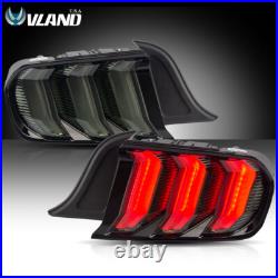 VLAND Smoked LED Tail lights For 2015-2022 Ford Mustang with Sequential Rear Lamps VLAND Smoked LED Tail lights For 2015-2022 Ford Mustang with Sequential Rear Lamps