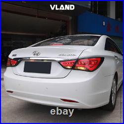 VLAND Smoked Lens LED Tail Lights For 2011-2014 Hyundai Sonata Sedan Rear Lamps