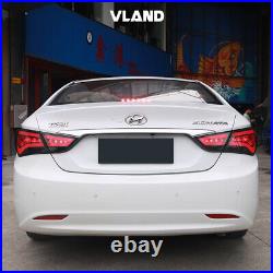 VLAND Smoked Lens LED Tail Lights For 2011-2014 Hyundai Sonata Sedan Rear Lamps