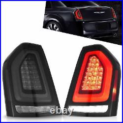 VLAND Tail Lights SMOKED LED For 2011-2014 Chrysler 300 WithStartup Animation L+R