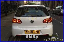 VW Golf GTD GTI R20 Rear Tail Lights Tinted LED SWIPING SEQUENTIAL INDICATOR